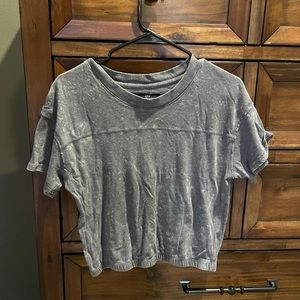 Gray Cropped Shirt